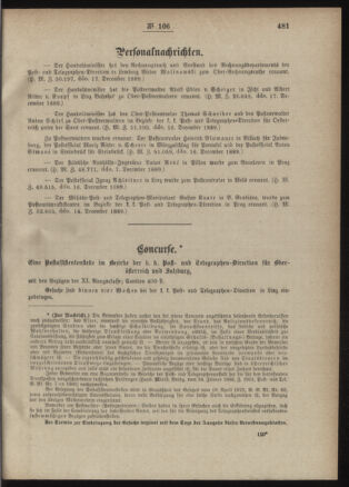 Post- und Telegraphen-Verordnungsblatt für das Verwaltungsgebiet des K.-K. Handelsministeriums 18901228 Seite: 3