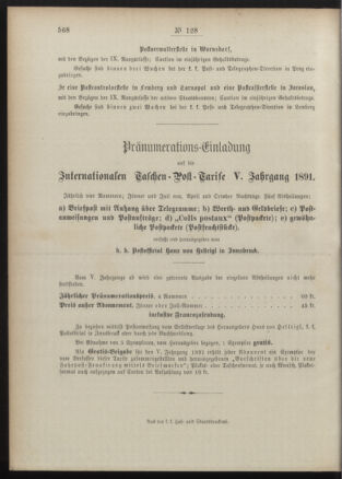 Post- und Telegraphen-Verordnungsblatt für das Verwaltungsgebiet des K.-K. Handelsministeriums 18901230 Seite: 4