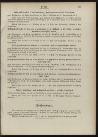 Post- und Telegraphen-Verordnungsblatt für das Verwaltungsgebiet des K.-K. Handelsministeriums 18901231 Seite: 5