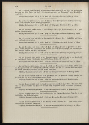 Post- und Telegraphen-Verordnungsblatt für das Verwaltungsgebiet des K.-K. Handelsministeriums 18901231 Seite: 6