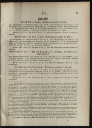 Post- und Telegraphen-Verordnungsblatt für das Verwaltungsgebiet des K.-K. Handelsministeriums 18910113 Seite: 3