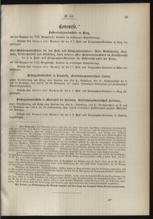 Post- und Telegraphen-Verordnungsblatt für das Verwaltungsgebiet des K.-K. Handelsministeriums 18910208 Seite: 3