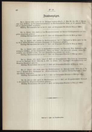 Post- und Telegraphen-Verordnungsblatt für das Verwaltungsgebiet des K.-K. Handelsministeriums 18910208 Seite: 4