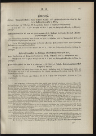 Post- und Telegraphen-Verordnungsblatt für das Verwaltungsgebiet des K.-K. Handelsministeriums 18910220 Seite: 3