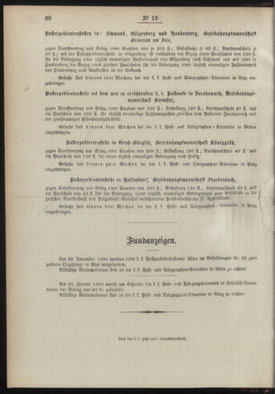 Post- und Telegraphen-Verordnungsblatt für das Verwaltungsgebiet des K.-K. Handelsministeriums 18910223 Seite: 4