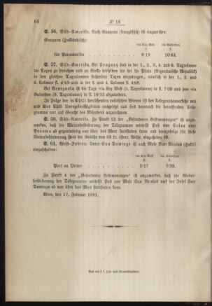 Post- und Telegraphen-Verordnungsblatt für das Verwaltungsgebiet des K.-K. Handelsministeriums 18910225 Seite: 4