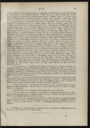 Post- und Telegraphen-Verordnungsblatt für das Verwaltungsgebiet des K.-K. Handelsministeriums 18910313 Seite: 3