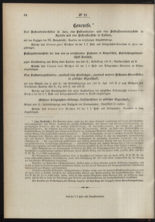 Post- und Telegraphen-Verordnungsblatt für das Verwaltungsgebiet des K.-K. Handelsministeriums 18910313 Seite: 4