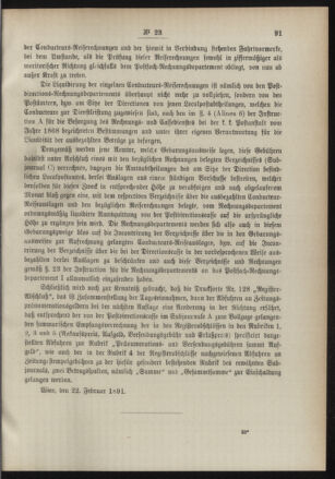 Post- und Telegraphen-Verordnungsblatt für das Verwaltungsgebiet des K.-K. Handelsministeriums 18910317 Seite: 3