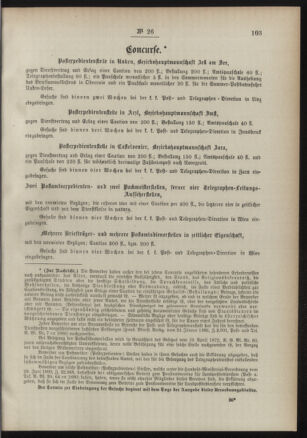 Post- und Telegraphen-Verordnungsblatt für das Verwaltungsgebiet des K.-K. Handelsministeriums 18910323 Seite: 3