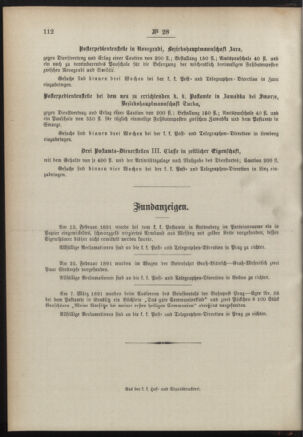 Post- und Telegraphen-Verordnungsblatt für das Verwaltungsgebiet des K.-K. Handelsministeriums 18910331 Seite: 4