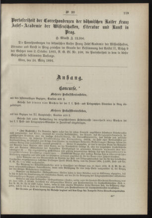 Post- und Telegraphen-Verordnungsblatt für das Verwaltungsgebiet des K.-K. Handelsministeriums 18910405 Seite: 3