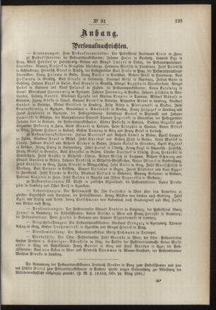 Post- und Telegraphen-Verordnungsblatt für das Verwaltungsgebiet des K.-K. Handelsministeriums 18910409 Seite: 3