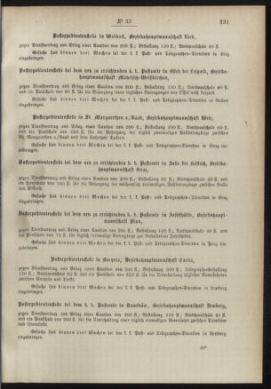 Post- und Telegraphen-Verordnungsblatt für das Verwaltungsgebiet des K.-K. Handelsministeriums 18910413 Seite: 3