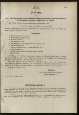 Post- und Telegraphen-Verordnungsblatt für das Verwaltungsgebiet des K.-K. Handelsministeriums 18910414 Seite: 3