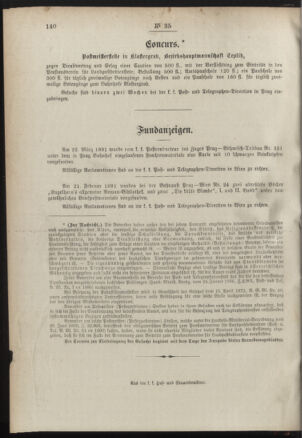 Post- und Telegraphen-Verordnungsblatt für das Verwaltungsgebiet des K.-K. Handelsministeriums 18910416 Seite: 4