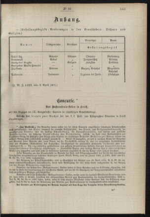 Post- und Telegraphen-Verordnungsblatt für das Verwaltungsgebiet des K.-K. Handelsministeriums 18910418 Seite: 3