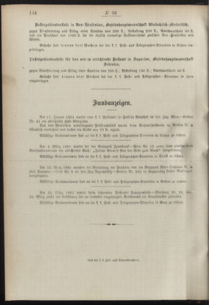 Post- und Telegraphen-Verordnungsblatt für das Verwaltungsgebiet des K.-K. Handelsministeriums 18910418 Seite: 4