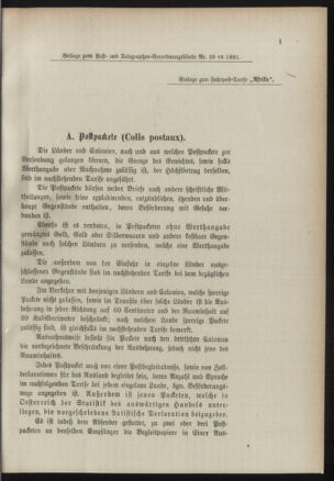 Post- und Telegraphen-Verordnungsblatt für das Verwaltungsgebiet des K.-K. Handelsministeriums 18910424 Seite: 7