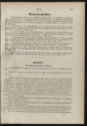 Post- und Telegraphen-Verordnungsblatt für das Verwaltungsgebiet des K.-K. Handelsministeriums 18910427 Seite: 3