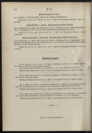 Post- und Telegraphen-Verordnungsblatt für das Verwaltungsgebiet des K.-K. Handelsministeriums 18910427 Seite: 4