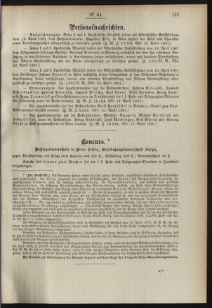 Post- und Telegraphen-Verordnungsblatt für das Verwaltungsgebiet des K.-K. Handelsministeriums 18910428 Seite: 3