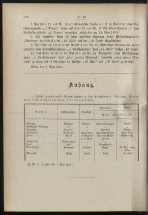 Post- und Telegraphen-Verordnungsblatt für das Verwaltungsgebiet des K.-K. Handelsministeriums 18910511 Seite: 2