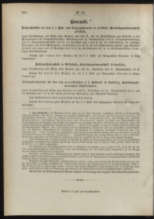 Post- und Telegraphen-Verordnungsblatt für das Verwaltungsgebiet des K.-K. Handelsministeriums 18910606 Seite: 4