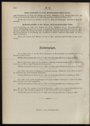 Post- und Telegraphen-Verordnungsblatt für das Verwaltungsgebiet des K.-K. Handelsministeriums 18910615 Seite: 4