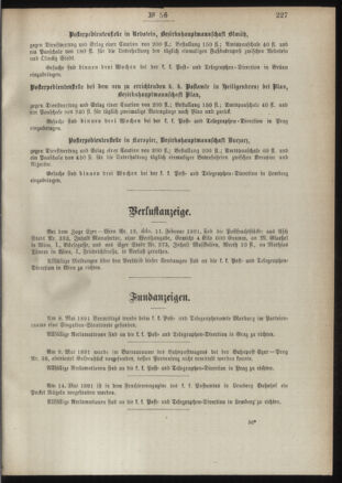 Post- und Telegraphen-Verordnungsblatt für das Verwaltungsgebiet des K.-K. Handelsministeriums 18910617 Seite: 3