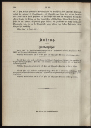 Post- und Telegraphen-Verordnungsblatt für das Verwaltungsgebiet des K.-K. Handelsministeriums 18910627 Seite: 2