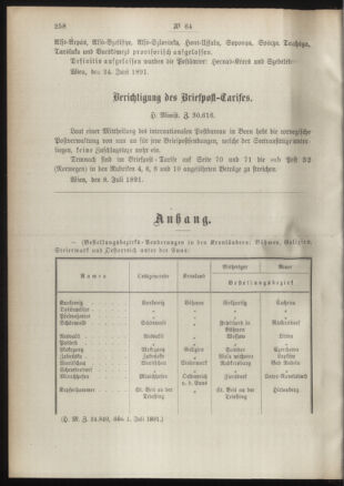 Post- und Telegraphen-Verordnungsblatt für das Verwaltungsgebiet des K.-K. Handelsministeriums 18910716 Seite: 2