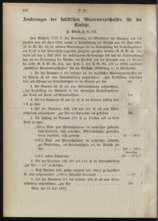 Post- und Telegraphen-Verordnungsblatt für das Verwaltungsgebiet des K.-K. Handelsministeriums 18910721 Seite: 2