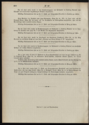 Post- und Telegraphen-Verordnungsblatt für das Verwaltungsgebiet des K.-K. Handelsministeriums 18910721 Seite: 4