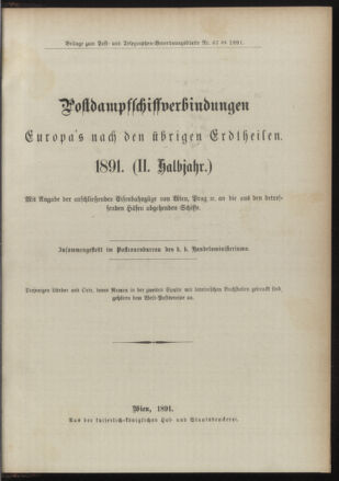 Post- und Telegraphen-Verordnungsblatt für das Verwaltungsgebiet des K.-K. Handelsministeriums 18910725 Seite: 5