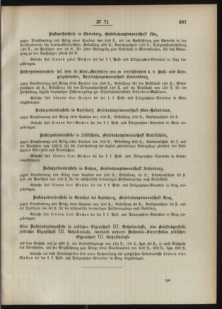 Post- und Telegraphen-Verordnungsblatt für das Verwaltungsgebiet des K.-K. Handelsministeriums 18910807 Seite: 3