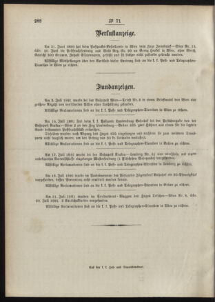 Post- und Telegraphen-Verordnungsblatt für das Verwaltungsgebiet des K.-K. Handelsministeriums 18910807 Seite: 4