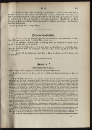 Post- und Telegraphen-Verordnungsblatt für das Verwaltungsgebiet des K.-K. Handelsministeriums 18910812 Seite: 3