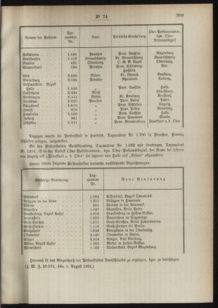 Post- und Telegraphen-Verordnungsblatt für das Verwaltungsgebiet des K.-K. Handelsministeriums 18910818 Seite: 7