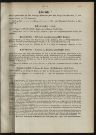 Post- und Telegraphen-Verordnungsblatt für das Verwaltungsgebiet des K.-K. Handelsministeriums 18910820 Seite: 3