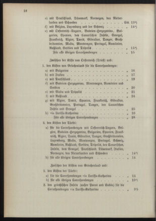 Post- und Telegraphen-Verordnungsblatt für das Verwaltungsgebiet des K.-K. Handelsministeriums 18910829 Seite: 22