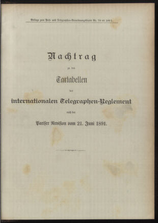 Post- und Telegraphen-Verordnungsblatt für das Verwaltungsgebiet des K.-K. Handelsministeriums 18910829 Seite: 5