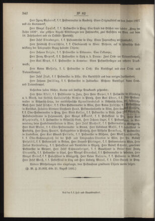 Post- und Telegraphen-Verordnungsblatt für das Verwaltungsgebiet des K.-K. Handelsministeriums 18910907 Seite: 4