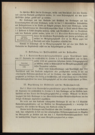 Post- und Telegraphen-Verordnungsblatt für das Verwaltungsgebiet des K.-K. Handelsministeriums 18910916 Seite: 6