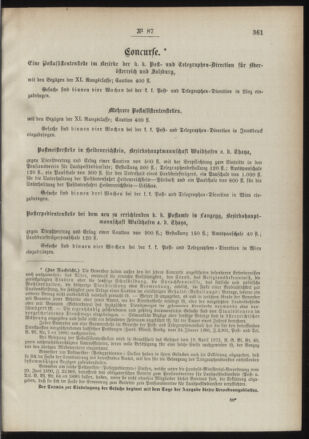 Post- und Telegraphen-Verordnungsblatt für das Verwaltungsgebiet des K.-K. Handelsministeriums 18910924 Seite: 3