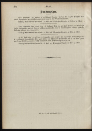 Post- und Telegraphen-Verordnungsblatt für das Verwaltungsgebiet des K.-K. Handelsministeriums 18910930 Seite: 4