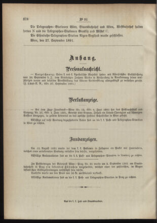 Post- und Telegraphen-Verordnungsblatt für das Verwaltungsgebiet des K.-K. Handelsministeriums 18911004 Seite: 4