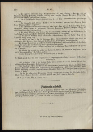 Post- und Telegraphen-Verordnungsblatt für das Verwaltungsgebiet des K.-K. Handelsministeriums 18911026 Seite: 4