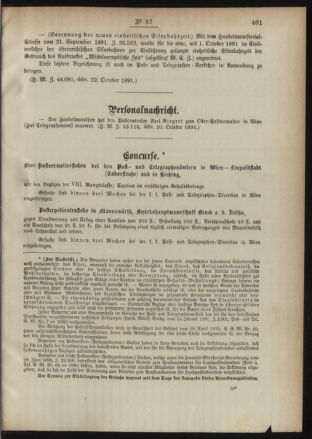 Post- und Telegraphen-Verordnungsblatt für das Verwaltungsgebiet des K.-K. Handelsministeriums 18911028 Seite: 3