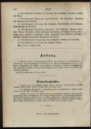 Post- und Telegraphen-Verordnungsblatt für das Verwaltungsgebiet des K.-K. Handelsministeriums 18911103 Seite: 4